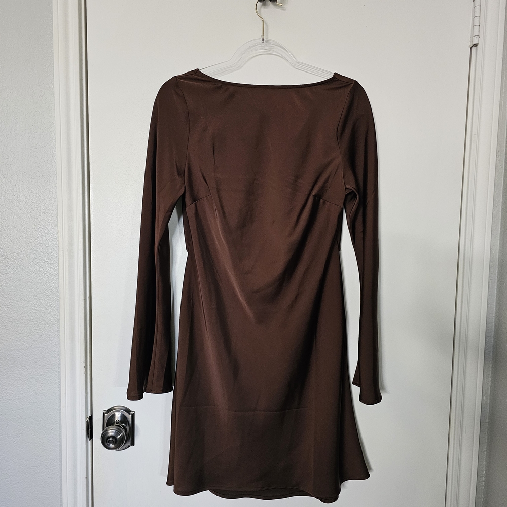 Chocolate Brown Long Sleeve Dress